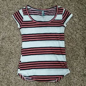 Striped see-through tee shirt